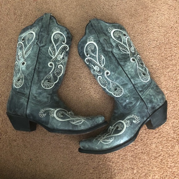 Corral Shoes - Gray Corral Boots 10